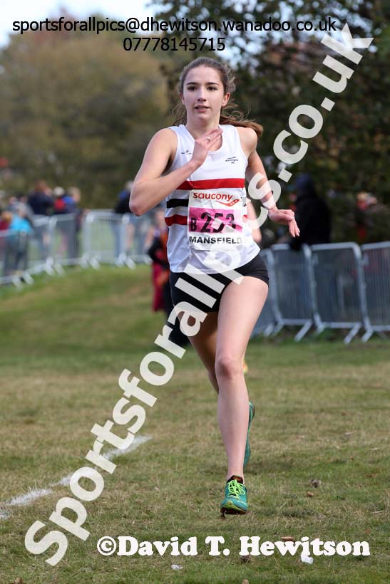 Junior women, 2016 National Cross Cpuntry Relays, Berry Hill Park, Mansfield. Photo: David T. Hewitson/Sports for All Pics